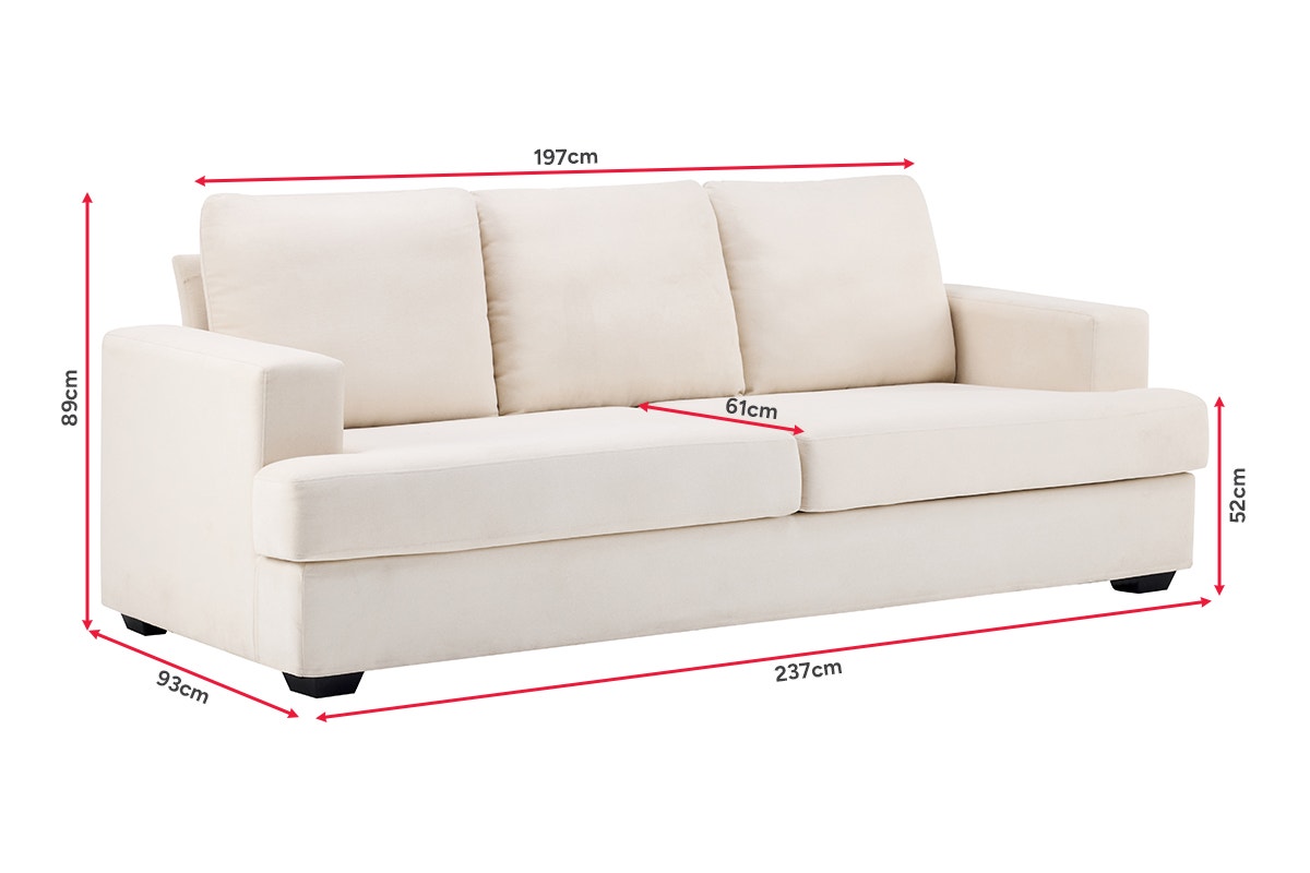 My Store Airluxe Olivia 3 Seater Sofa