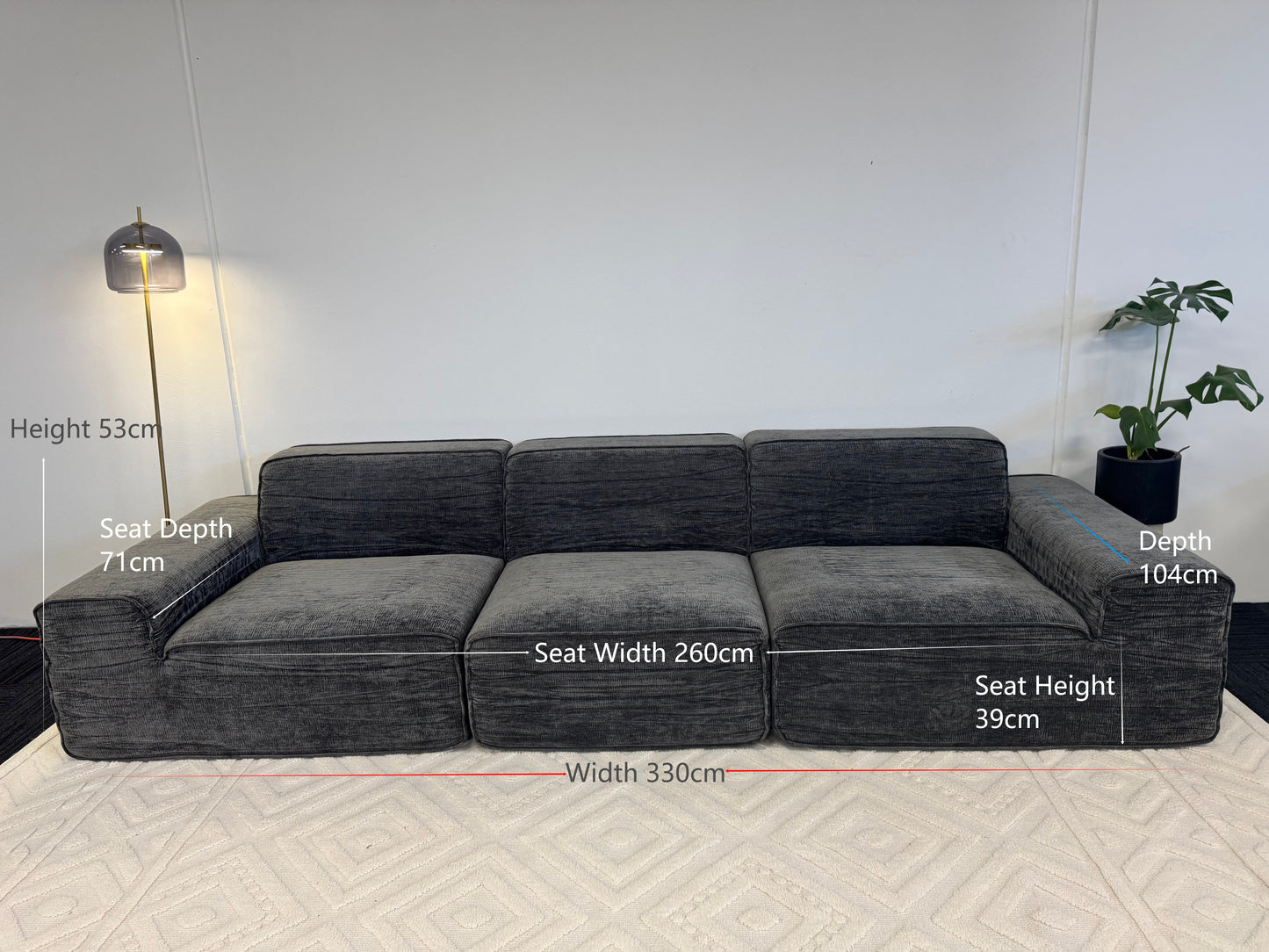 Comforro ATLAS 330 DEEP Lounge Sofa