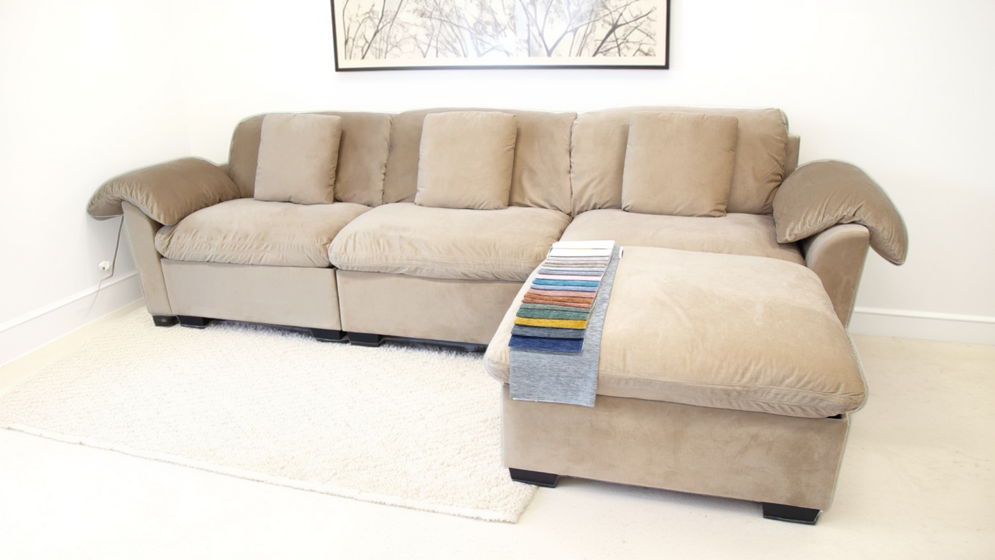 Comforro Nest 350 Plush 3 Seaters Sectional Sofa