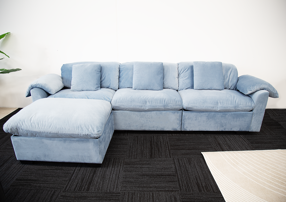 Comforro Nest 350 Plush 3 Seaters Sectional Sofa