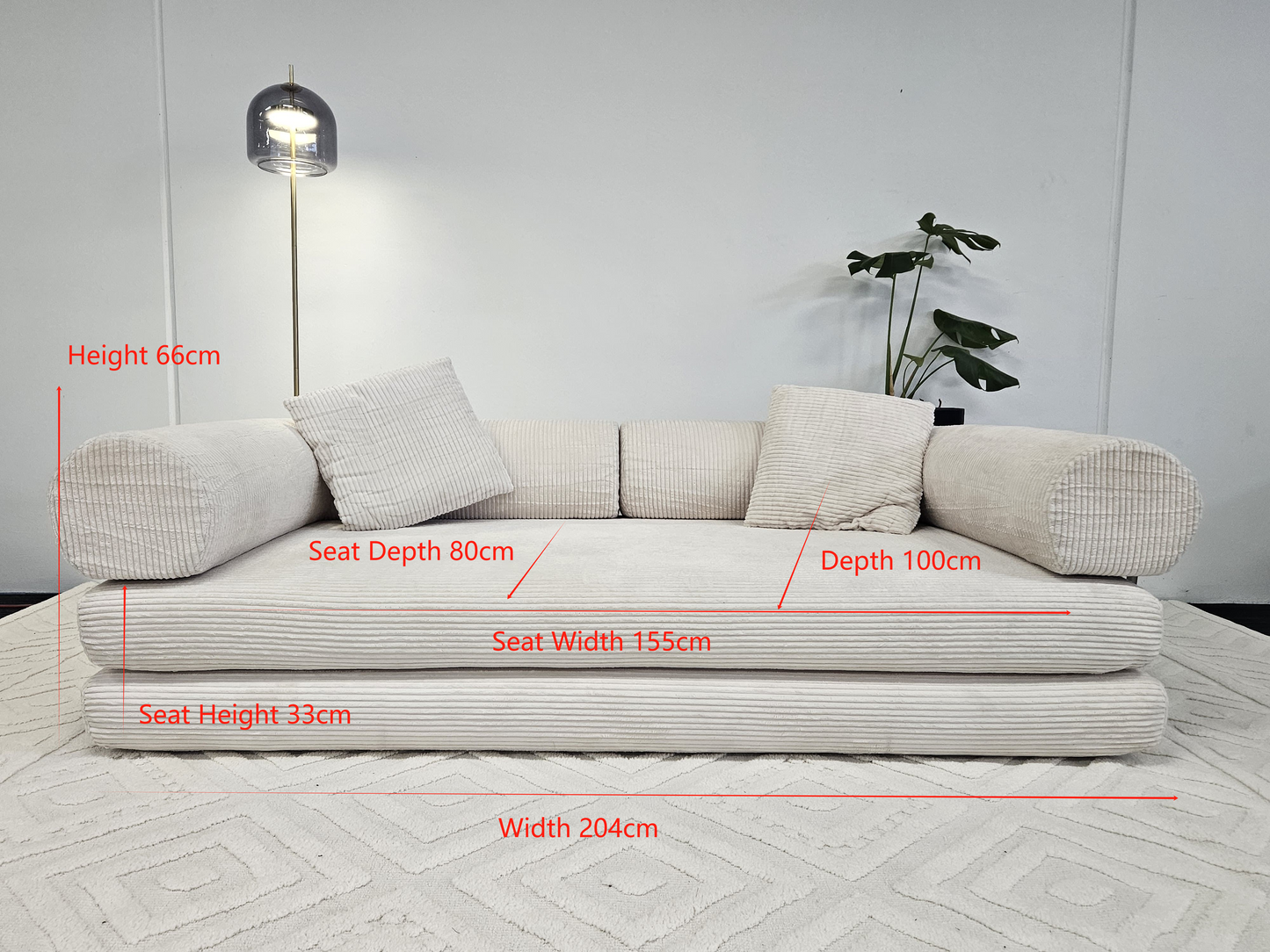Comforro LOFT 204 Pillow Bench Sofa