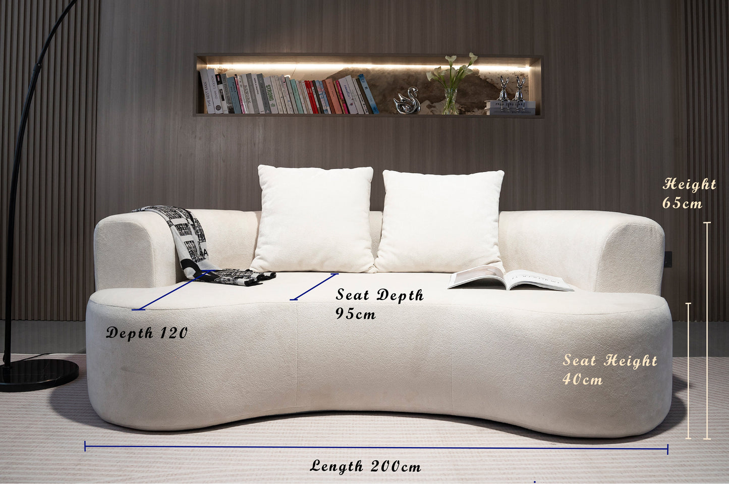Comforro MUSE 200 Curved Lounge Sofa